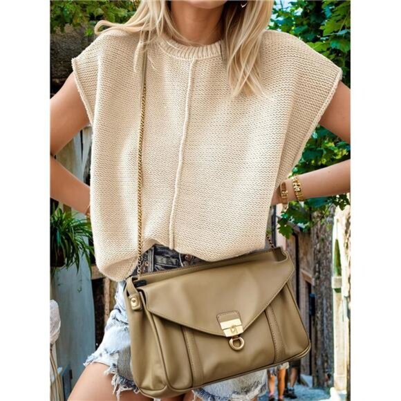 Womens Fall Fashion Sweater Tops 2025 Trendy Western Knit Business Casual Work - Picture 2 of 6